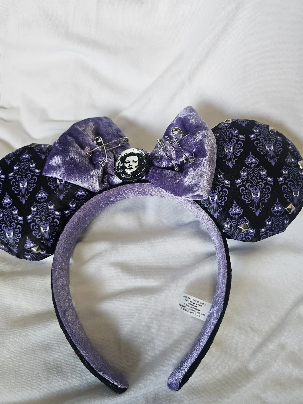 Purple Velvet Bow Minnie Mouse Haunted Mansion Ears